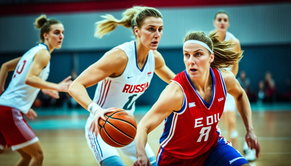Russian female basketball player